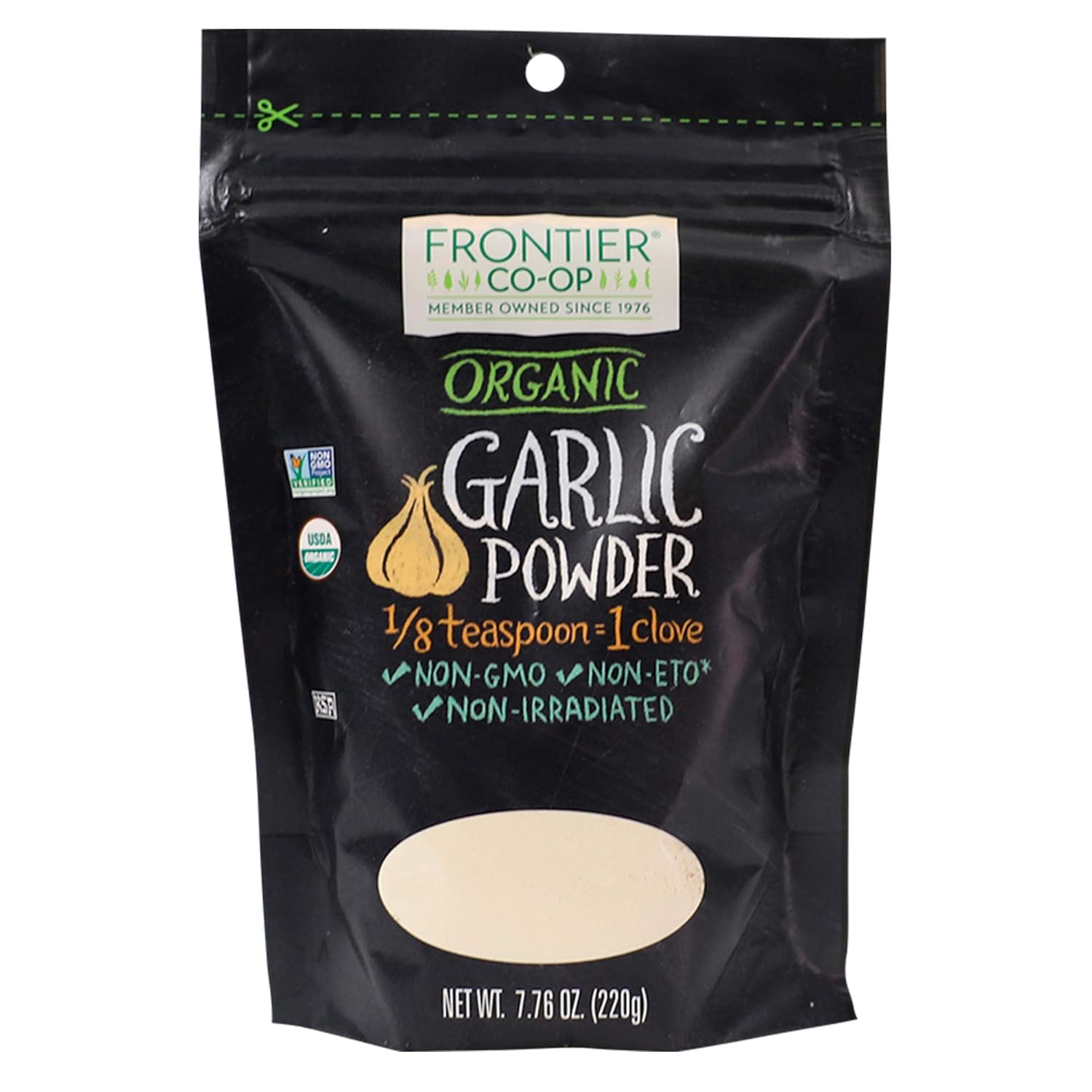 Frontier Co-op Organic Garlic Powder, 7.76-Ounce Bag by Frontier Co-op - American Made