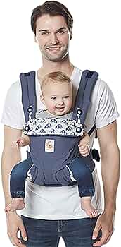 Ergobaby 360 All-Position Baby Carrier Elephant Dance 12-45 lbs by Ergobaby - American Made