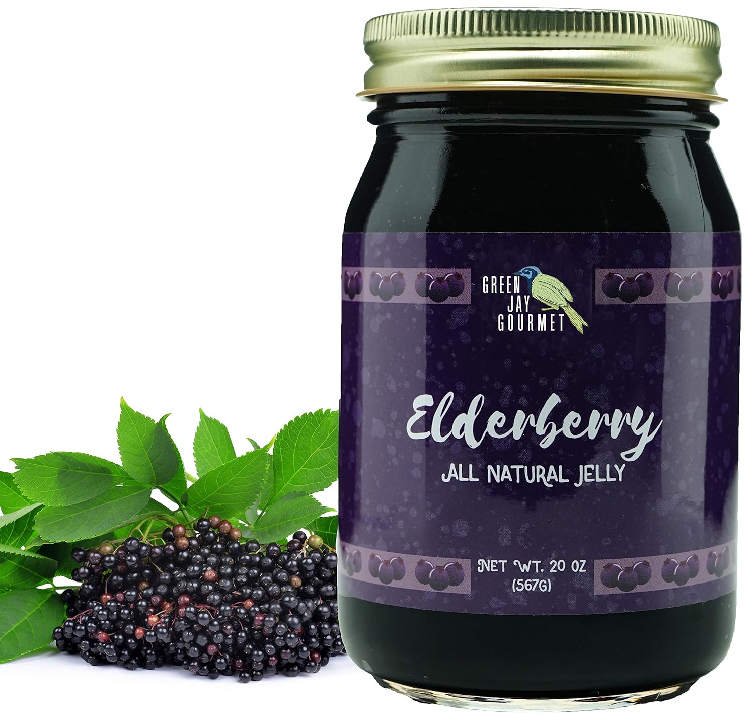 Green Jay Gourmet Elderberry All Natural Jelly by Green Jay Gourmet - American Made