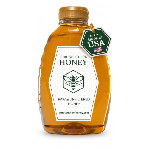 100% Authentic, USA - Made Raw Unfiltered Honey, Pure Southern Honey [ 2 lb] - Unheated - Non - GMO, No Additi by Pure Southern Honey - American Made
