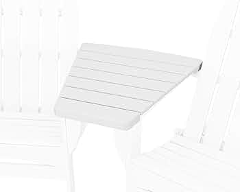 POLYWOOD Classic Adirondack Connecting Table, White by POLYWOOD - American Made