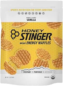 Honey Stinger Organic Mini Vanilla Waffles Energy Stroopwafel 5.3 oz by Honey Stinger - American Made