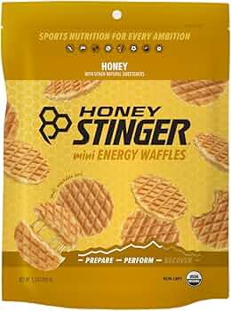 Honey Stinger Organic Mini Honey Waffles 5.3 oz Resealable Bag by Honey Stinger - American Made