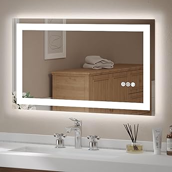 Seura 42x42 inch Allegro LED Lighted Bathroom Mirror Frameless Dimmable by Seura - American Made