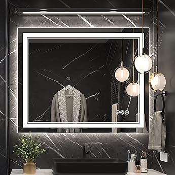 Seura 30x42 inch Allegro LED Lighted Bathroom Mirror Frameless Dimmable by Seura - American Made