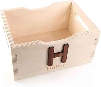 Smiling Tree Toys Personalized Monogrammed Organic Wood Toy Crate Handmade in USA by Smiling Tree Toys - American Made
