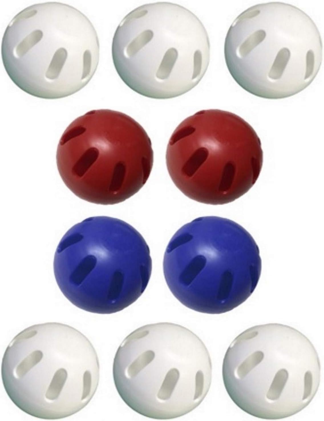WIFFLE Ball Bulk Pack 10 Balls Red White and Blue by WIFFLE Ball - American Made