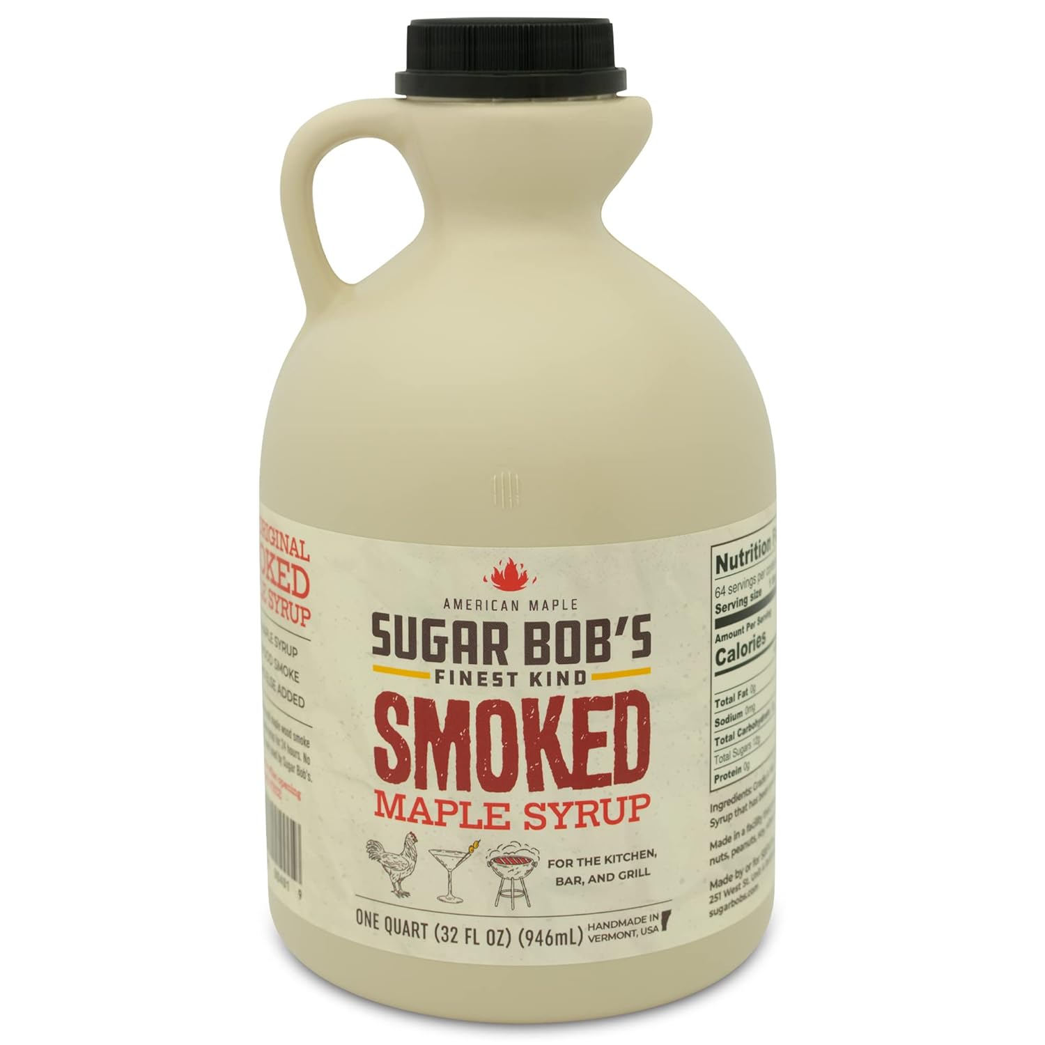 Sugar Bob's Finest Kind Smoked Maple Syrup 32 fl oz by Sugar Bob's Finest Kind - American Made
