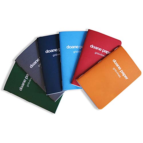 Doane Paper Grid + Lines Small Utility Pocket Notebooks 6-Pack by Doane Paper - American Made