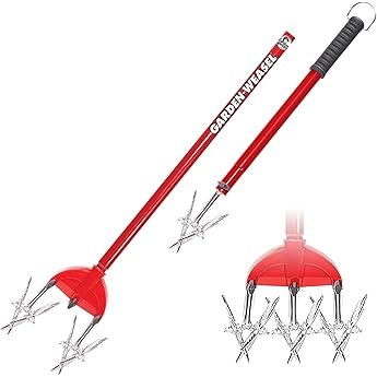 Garden Weasel Rotary Cultivator with Detachable Tines Long Handle by Garden Weasel - American Made