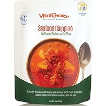 Vital Choice Savory Seafood Cioppino, Heat-and-Eat Pouches, 3 Pack by Vital Choice - American Made