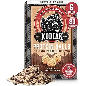 Kodiak Cakes Oatmeal Chocolate Chip No-Bake Protein Balls, 6-Pack by Kodiak Cakes - American Made