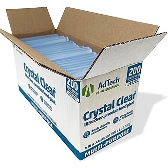 AdTech Crystal Clear Full-Size Glue Sticks 200-Count by AdTech - American Made