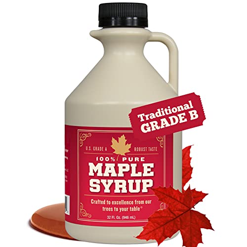 Grade B Maple Syrup 32 Oz Jug – 100% Pure Maple Syrup (Now Grade A Dark) Bold, Robust Flavor – Artisan Maple S by Lincoln County Reserve - American Made