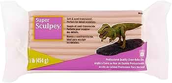Super Sculpey Polymer Clay Beige 1 lb by Sculpey - American Made