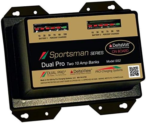 Dual Pro SS2 Sportsman Series Onboard Marine Battery Charger â€” 20A 2-Bank 12V/24V by Dual Pro - American Made
