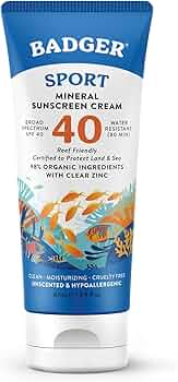Badger SPF 40 Reef Safe Sport Mineral Sunscreen 2.9oz by Badger - American Made