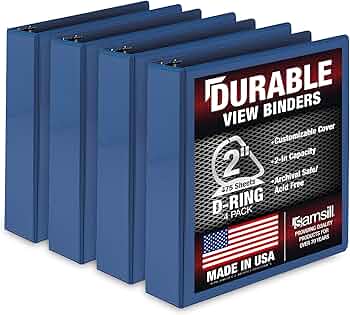 Samsill Durable 2 Inch 3 Ring Binder, Made in USA by Samsill - American Made