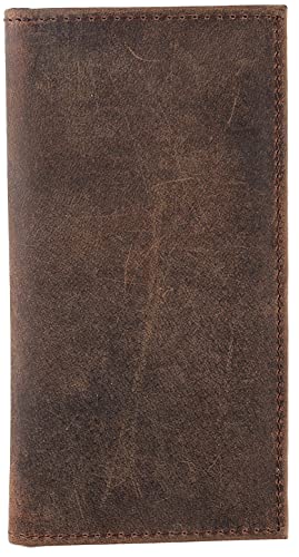 F&L CLASSIC Men's RFID Vintage Look Genuine Leather Long Bifold Wallet Checkbook Wallets,buffalo vintage leath by F&L CLASSIC - American Made