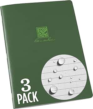 Rite in the Rain LG Stapled Notebook 3-Pack Green by Rite in the Rain - American Made