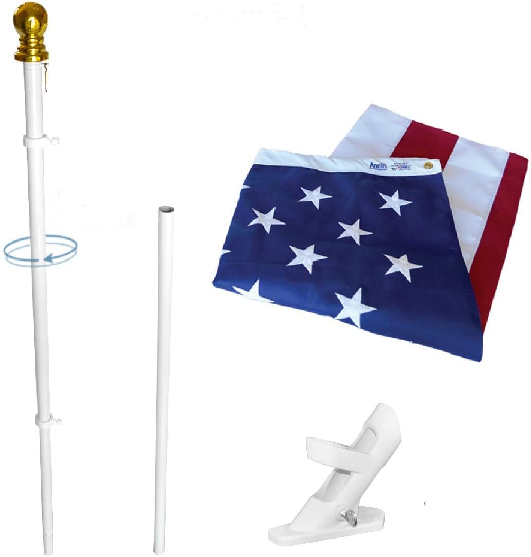 Annin Flagmakers American Flag and Flagpole Estate Kit 6 Feet (Model 238221) by Annin Flagmakers - American Made