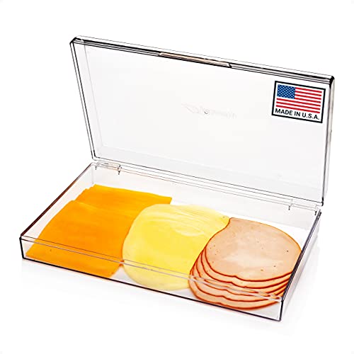 Pikanty Large Deli Meat Container for Refrigerator — Holds 3 Packs of Bacon, Cold Cuts, Sliced Cheese, Ham, Tu by Pikanty - American Made