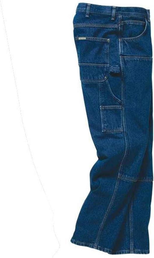 Key Apparel Men's Relaxed Fit Contractor Grade Double Front Denim Dungaree by Key Apparel - American Made