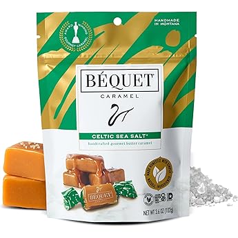 Bequet Celtic Sea Salt Caramels 3-Pack 3.6 oz Pouches by Bequet Confections - American Made