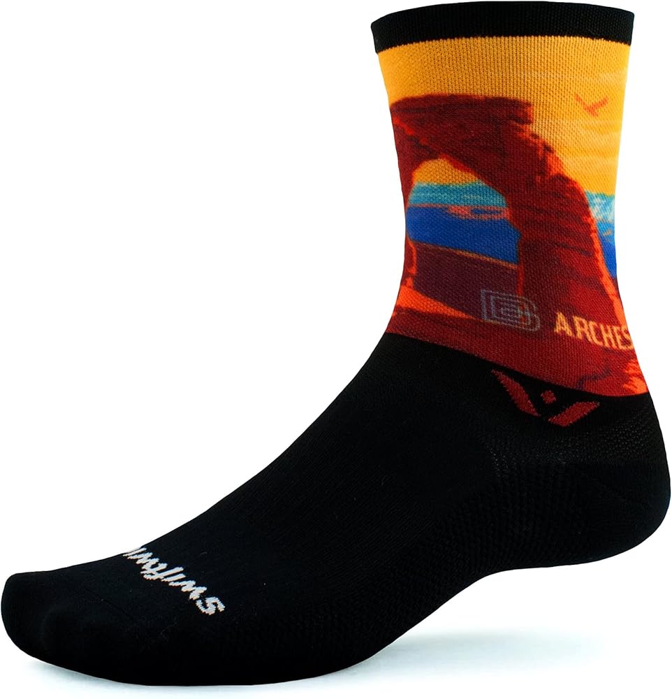 Swiftwick Vision Six Parks Edition Running and Cycling Socks by Swiftwick - American Made