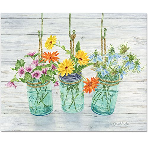 CounterArt 'Flowering Herbs' Glass Cutting Board, 15 x 12" by CounterArt - American Made