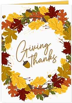 Canopy Street Thanksgiving Wreath Note Cards 24-Pack by Canopy Street - American Made