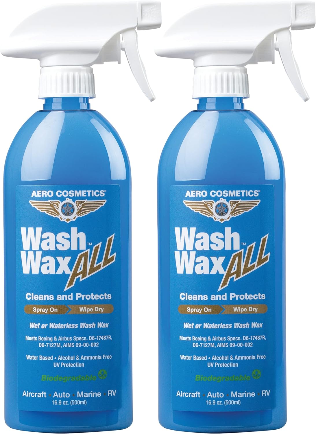 Aero Cosmetics Wet or Waterless Car Wash Wax Detailer 16oz 2-Pack by Aero Cosmetics - American Made