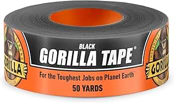 Gorilla Black Duct Tape 1.88 Inch x 50 Yards by Gorilla Glue - American Made