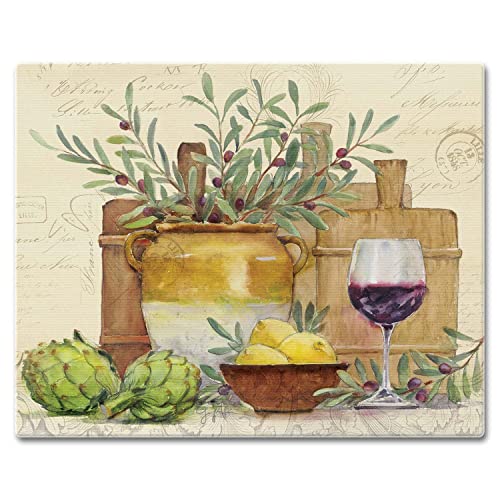 CounterArt Rustic Wine 3mm Tempered Glass Cutting Board 15" x 12" by CounterArt - American Made