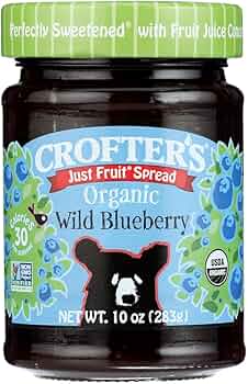 Crofter's Organic Just Fruit Spread Blueberry 10 oz by Crofter's Food - American Made