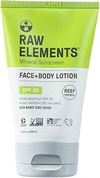 Raw Elements Face and Body All-Natural Mineral Sunscreen Travel Size 1oz by Raw Elements - American Made