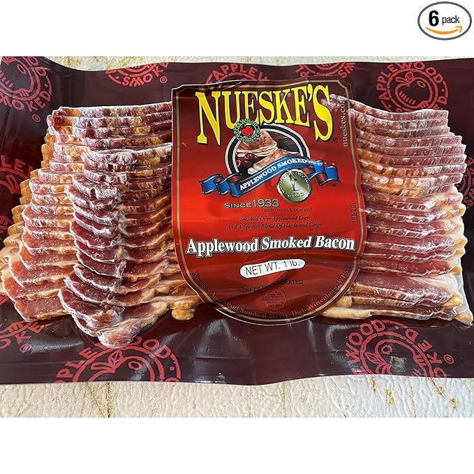 Nueske's Applewood Smoked Bacon 1lb Packs (6) by Nueske's Applewood Smoked Meats - American Made