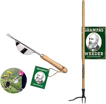 Grampa's Weeder Hand Weeder and Stand-Up Weeder Set by Grampa's Gardenware Co. - American Made