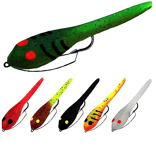 DELONG LURES- Weedless 3" Tadpole Fishing Lures for Bass, Crappie, Bluegill, and Trout, Life Like Fishing Bait by Delong Lures - American Made
