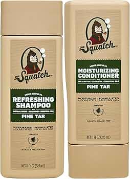 Dr. Squatch Natural Pine Tar Shampoo and Conditioner Set 11 Fl Oz Each by Dr. Squatch - American Made