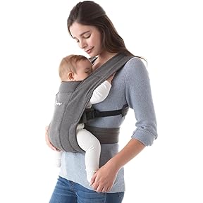 Ergobaby Embrace Newborn Baby Carrier Soft Air Mesh Washed Black by Ergobaby - American Made