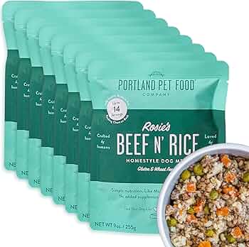 Portland Pet Food Company Human-Grade Dog Food Pouches Rosie's Beef 8 Pack by Portland Pet Food Company - American Made