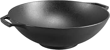 Lodge 14-Inch Pre-Seasoned Cast Iron Wok by Lodge Cast Iron - American Made