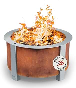 Breeo X Series 24 Smokeless Fire Pit Corten Steel by Breeo - American Made