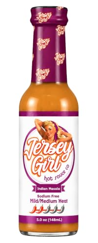 Jersey Girl Indian Masala Habanero Hot Sauce 5oz | Keto Friendly | No Added Salt, Naturally Sodium Free | Flav by Jersey Girl Hot Sauce Co. - American Made