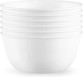 Corelle Vitrelle 28-Oz Soup Cereal Bowls Set of 6 Winter Frost White by Corelle - American Made