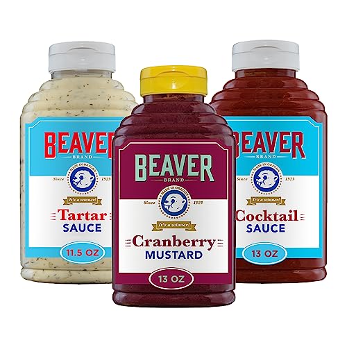 Beaver Brand Condiment Variety Pack Cocktail Tartar Cranberry Mustard 3-Pack by Beaver Brand - American Made