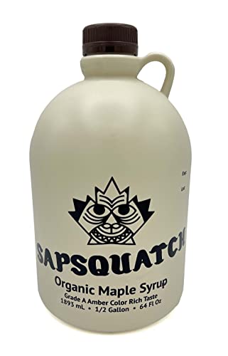 Sapsquatch Organic Maple Syrup - Half Gallon - Grade-A Amber Rich by Sapsquatch - American Made