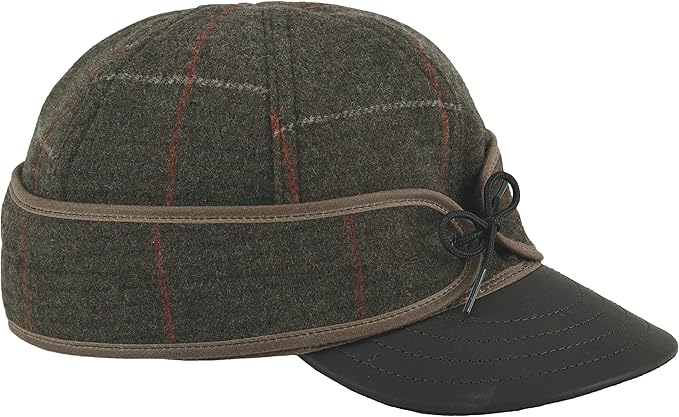 Stormy Kromer Original Cap Plaid with Leather Brim by Stormy Kromer - American Made