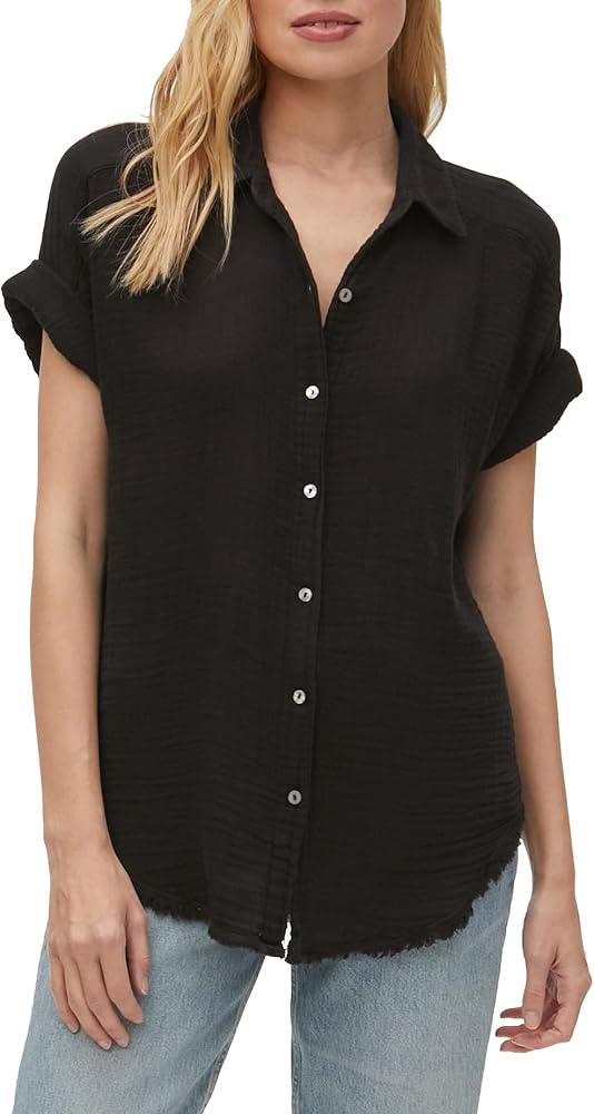 Michael Stars Bailey Gauze Button Down Shirt by Michael Stars - American Made